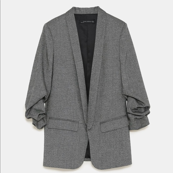 zara gray blazer